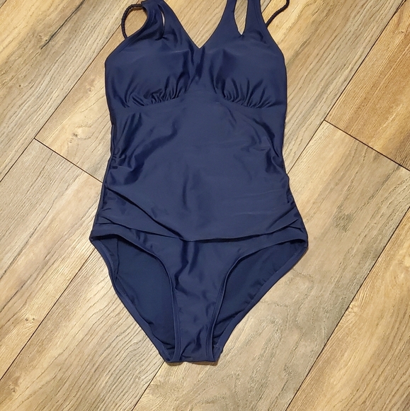 High cut ruched front keyhole strappy bathing suit - Picture 1 of 3